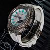 Casio Custom Collection Quarzwerk Kautschukarmband Uhr Unisex Weißes Zifferblatt GA-2100-7A7(Watch8--)