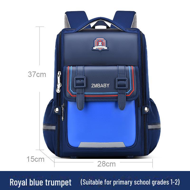 

Легкий рюкзак для мальчиков 1-6 классов с цельным дизайном и защитой позвоночника Trumpet синий