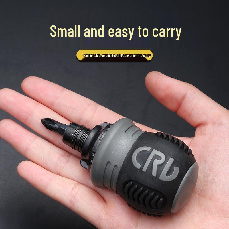 Dual-Head Ratcheting Telescopic Screwdriver with Phillips, Slotted, and Torx Heads