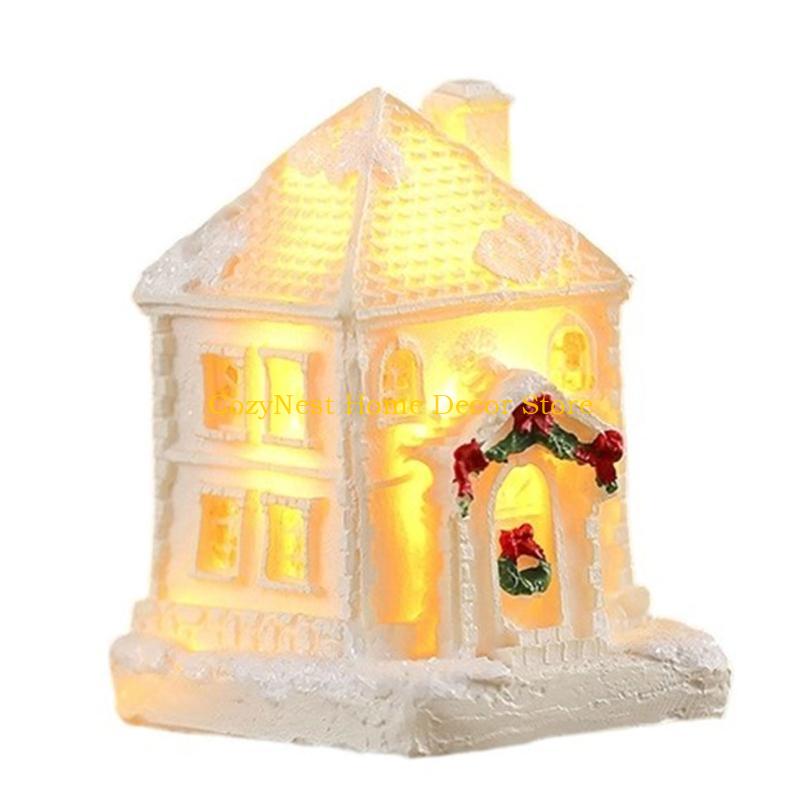 

92MF LED Resin Chritmas Holiday Houses Decorative Accent Creates Winter Town Scene For Christmas Display