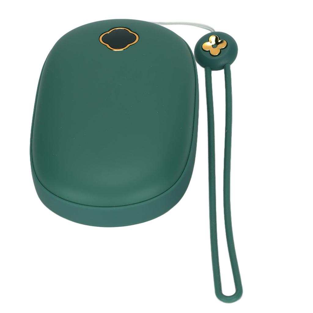 10000mAh Wiederverwendbarer Taschenwärmer Powerbank Tragbarer USB Elektrischer Handwärmer für Camping Grün
