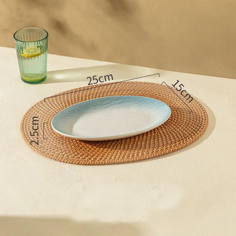 10-14 inch Ceramic Fish Plate  Oval Serving Plates  Trays and Platters Oven Safe  Porcelain Dinner Tray Serving Dishes for Meat