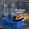 ABS Reptile Water Dish Automatic Creative Water Dish New Turtle Feeder Station  For Snakes