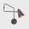 Mid-Century Modern Brass Wall Sconce Sputnik Style Articulated Lamp Gift Decorative Item