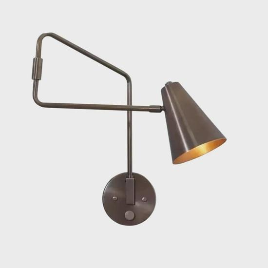 Mid-Century Moderní mosazné nástěnné svítidlo ve stylu Sputnik, kloubová lampa, dárek, dekorativní předmět