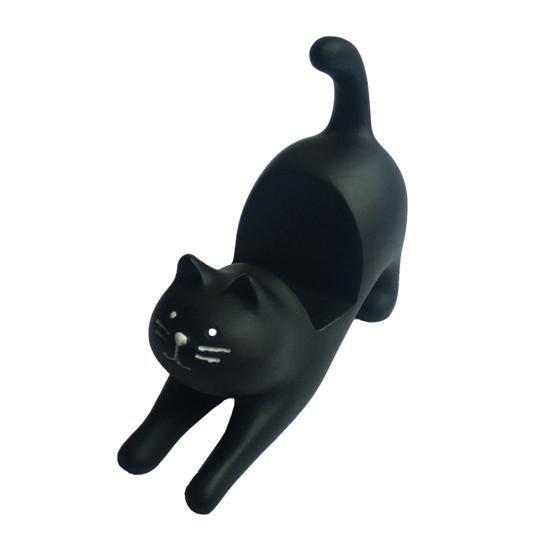 Harz Katzenfigur Handyhalter Niedlicher Katzenförmiger Brillenhalter Tiergeschenke für Katzenliebhaber Heim-Büro-Schreibtischdeko