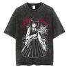 T-shirt Oversize Lavata Anime Chainsaw Man Streetwar Uomo Abbigliamento in Cotone T-shirt Harajuku Y2k Cotone Streetwear Alta Qualità Abbigliamento Donna Uomo