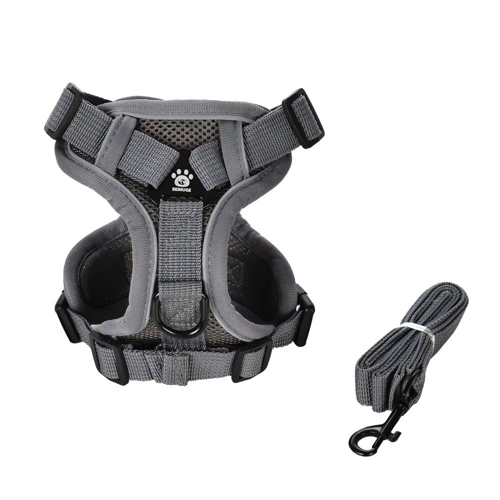 Fashion Reflective Cat Harness Leash Set Adjustable Breathable Mesh Dog Harness Pet Vest Harness Small Medium Dogs