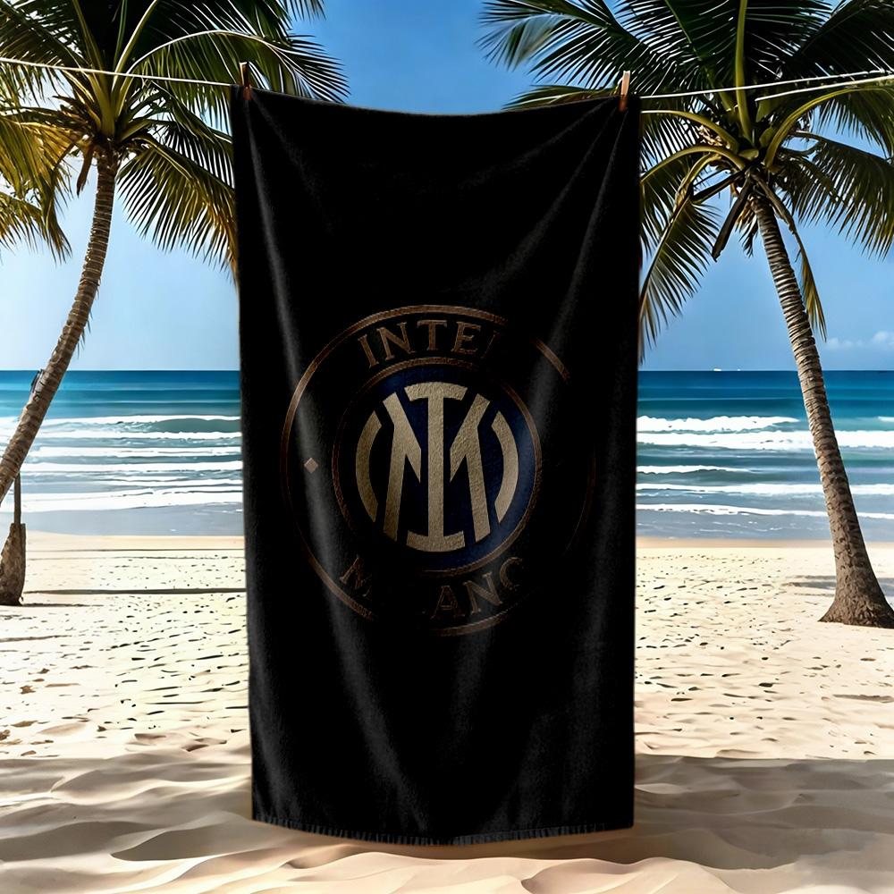 Inter Milan Beach Towel Quickdry Soft Microfiber Comfortable Lightweight Suitable For Swimming Gym Camping Yoga Vacation