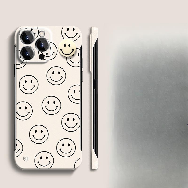 

Улыбающееся лицо Бант Подставка для куклы Подходит для чехла для мобильного телефона Apple 15PRO 14 Ультратонкий Безрамочный 13 Redmi K50/K50 Pro