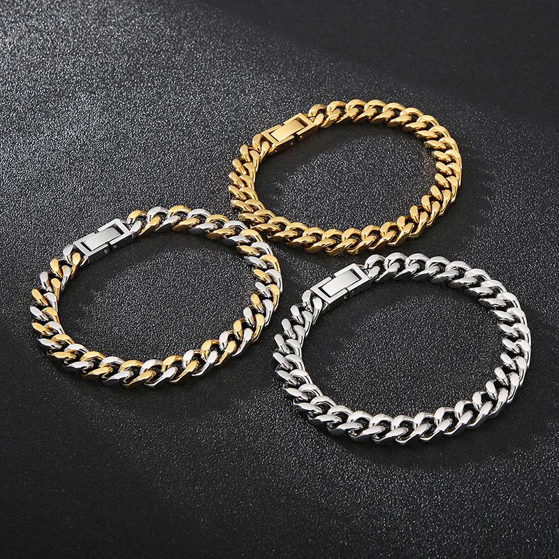 Handmade Diy Accessories Horsewhip Chain Titanium Steel Men 'S Bracelet Necklace 