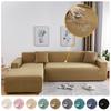 Funda de Sofá Jacquard Impermeable para Sofá de 1 /2 /3 /4 Plazas para Sala de Estar Elástica de Color Liso Protector de Muebles de Esquina en Forma de L