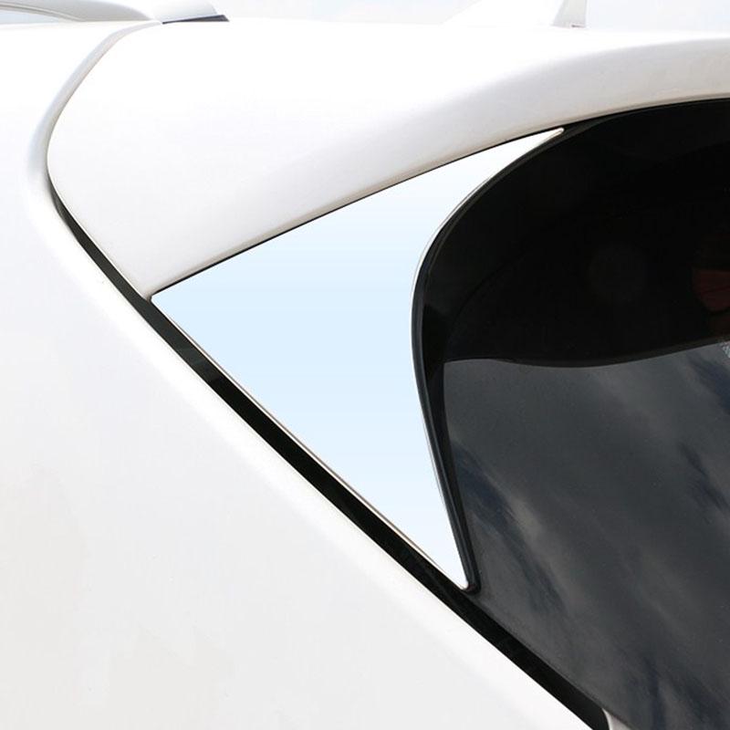 RQING for Hyundai Tucson 2019 2020 2021 Rear Spoiler Wing Side Beveled Window Cover Trims Carbon Fiber Pattern RQING for Hyundai Tucson 2019 2020 2021 Rear Spoiler Wing Side Beveled Window Cover Trims Carbon Fiber Pattern
