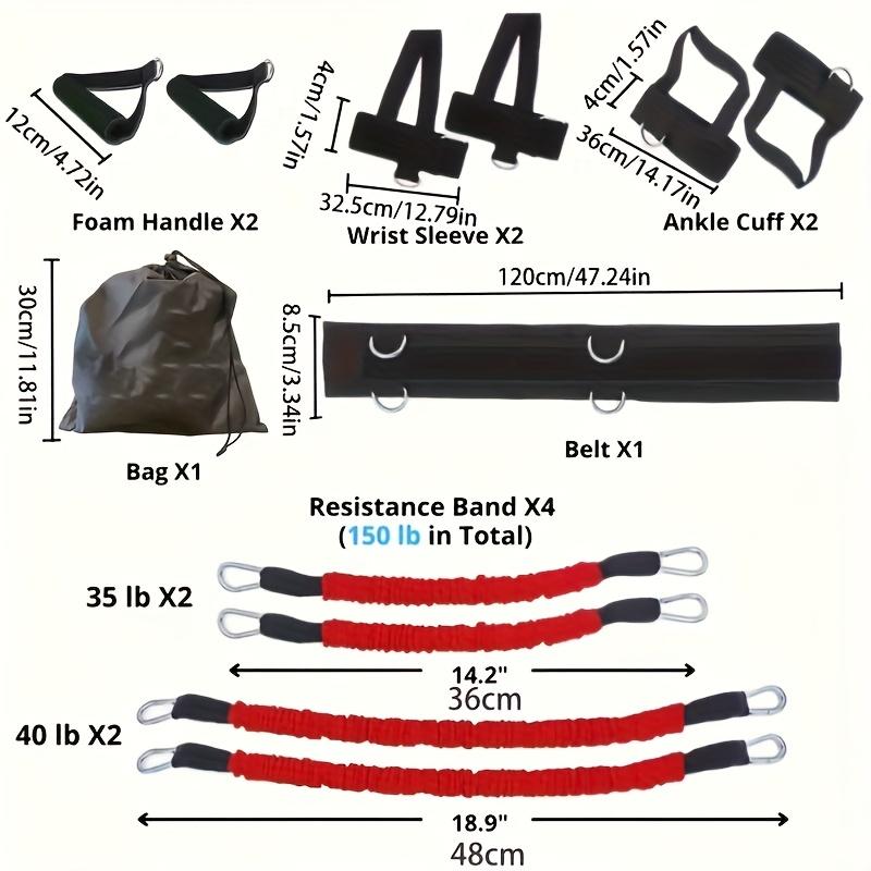 12pcs Boxing Resistance Training Strap Set Heavy Duty Bands For Boxing Taekwondo Home Training Body Workout Fitness Equipment