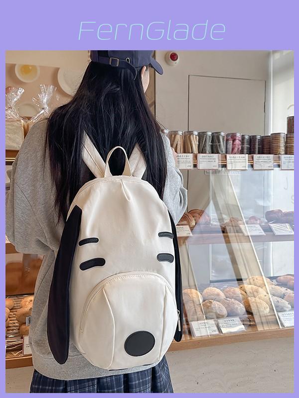 Snoopy Cartoon Backpack For Kids With Nylon And Laptop Storage