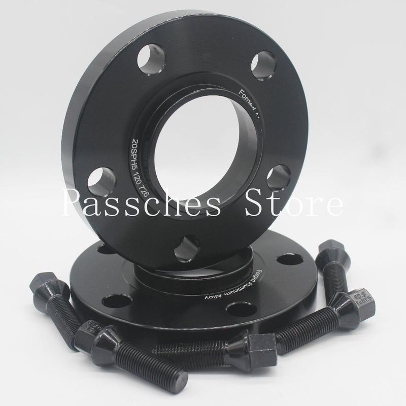 1pc For BMW Series Wheel Spacer PCD 5x120 CB 72.56mm + M14x1.25 Extra Long Lug Bolts Thickness 10/12/15/20mm