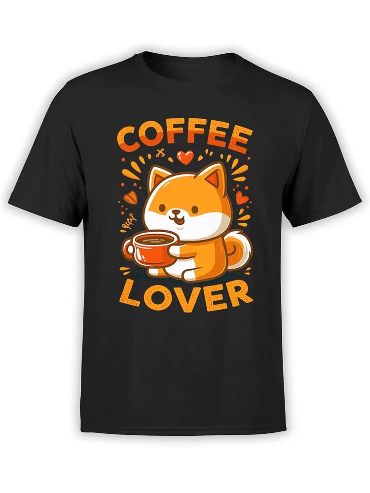 Coffee Lover Shiba Inu Tshirt Unisex S
