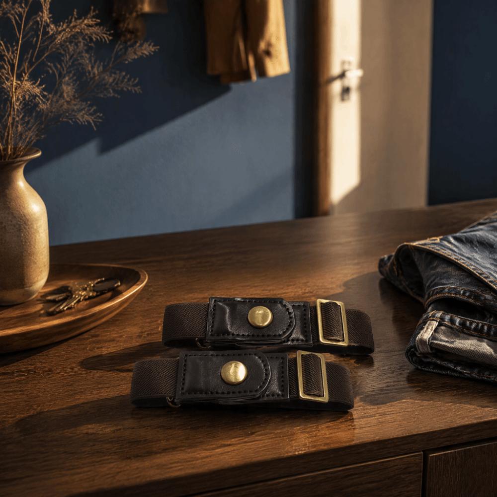 2PCS No-Sew Jean Waist Tightener Adjustable Waist Belt New Buckleless Belt Casual
