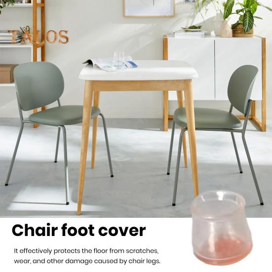 4Pcs Chair Leg Cover Lightweight Anti-slip Chair Leg Floor Protector Wear-resistant Felt Furniture Pad for
