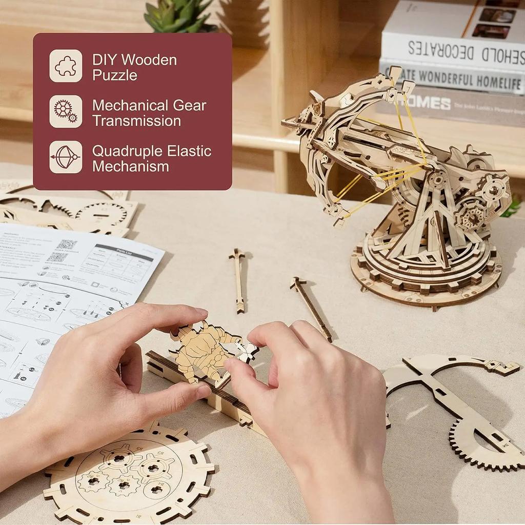 Jucării de modele lucrate manual DIY Puzzle din lemn 3D pentru adulți Adolescenți Seturi de modele de construcție pentru adulți de construit