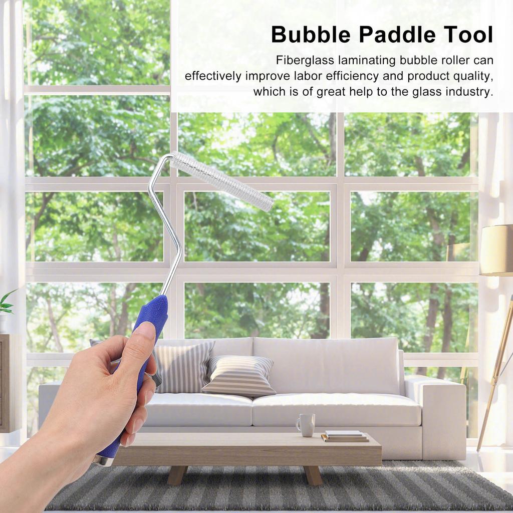 Fiberglass Laminating Roller Acetone Washable Aluminum Alloy Head Bubble Paddle Tool for FRP Production