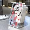 Music Notes and Red Hearts Phone Case for IPhone 14 15 16 17 13 12 11 Pro Max Plus 12 13 Mini TPU Protect Cover