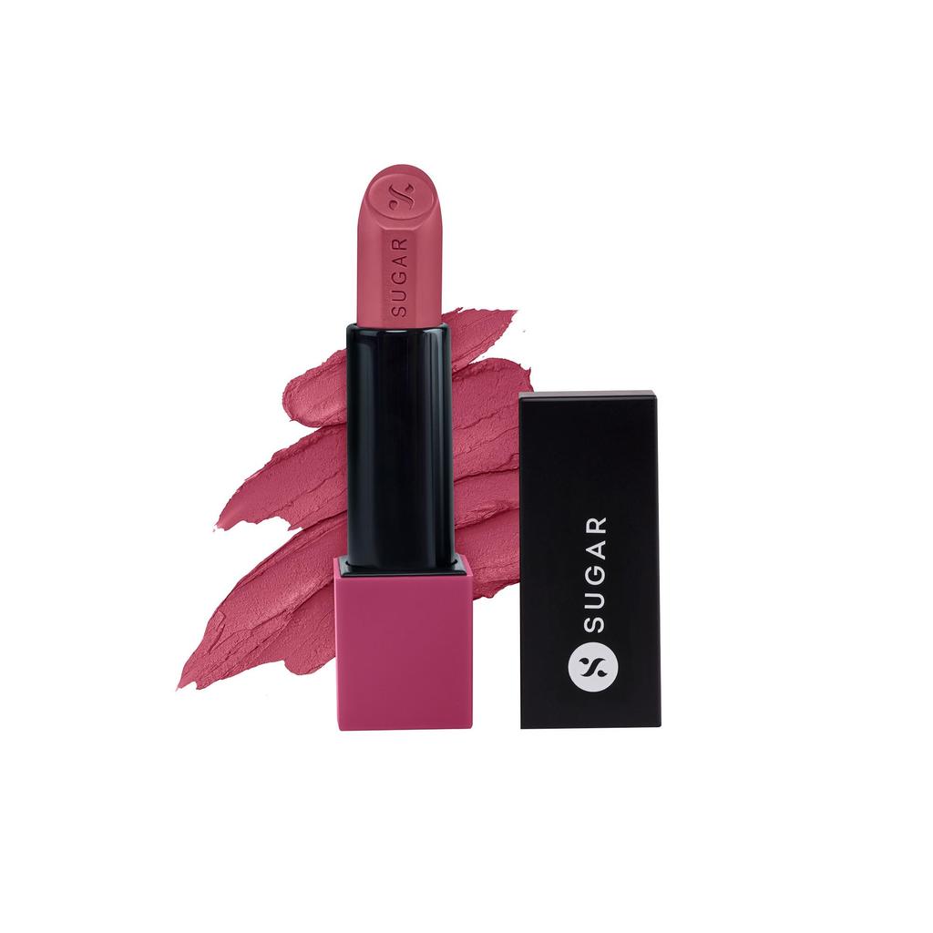 SUGAR Cosmetics Glide Peptide Serum Lipstick with Hyaluronic Acid & Vitamin E | Velvet Matte Finish | Long Lasting & Pigmented | 1 Swipe Full Cover