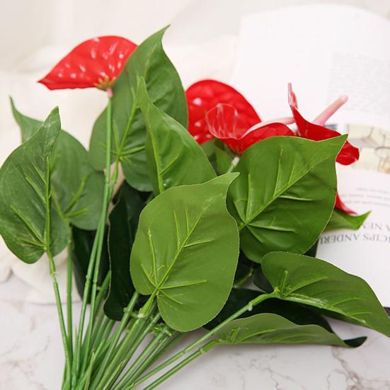 1ks umělá květina Anthurium DIY Garden Party Home Svatební dekorace na kancelářský stůl