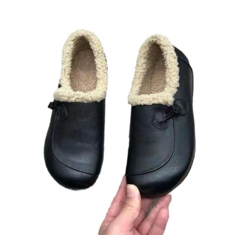Boty z měkké kůže a s měkkou podrážkou, Bavlněné boty s fleecovou podšívkou, Boty pro líné lidi, Dámské boty