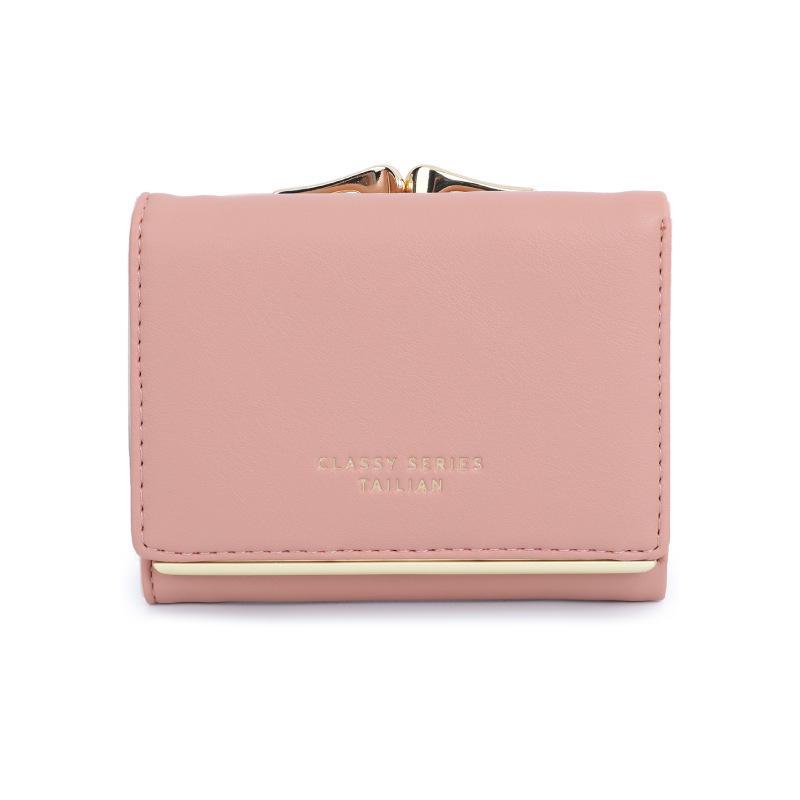 

Женский короткий модный кошелек Tailian — милый, универсальный, многофункциональный кошелек для студентов розовый