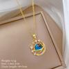 Multi-Element Style Copper Micro-Inlaid Necklace Combination Female Real Gold Electroplated Exquisite Collarbone Chain