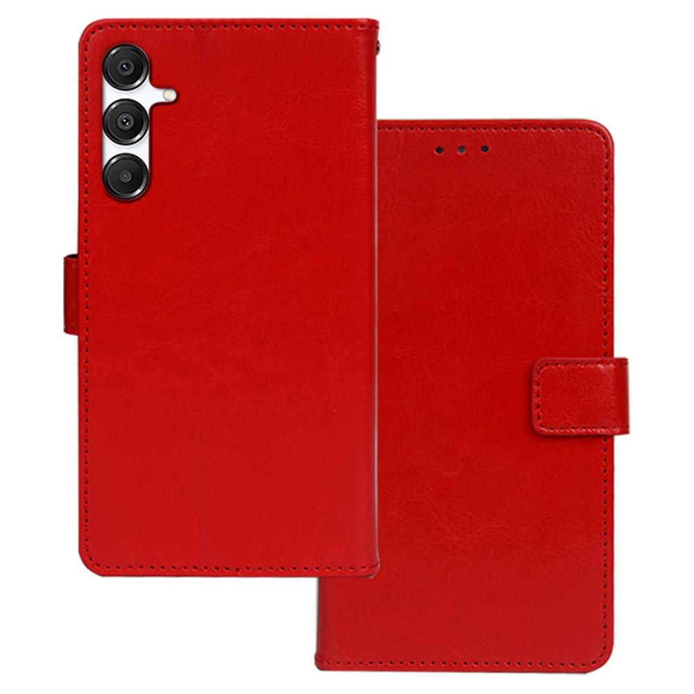 IDEWEI For Samsung Galaxy A16 5G/4G Case Card Slots Holder Leather Phone Cover Crazy Horse Texture