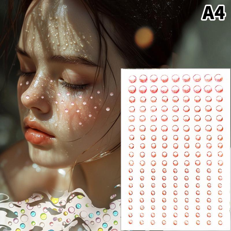 1 Sheet 162Pcs  Stickers  Jewels Stickers Self Adhesive Face Body Gem Stickers Diy Decorative Crafts