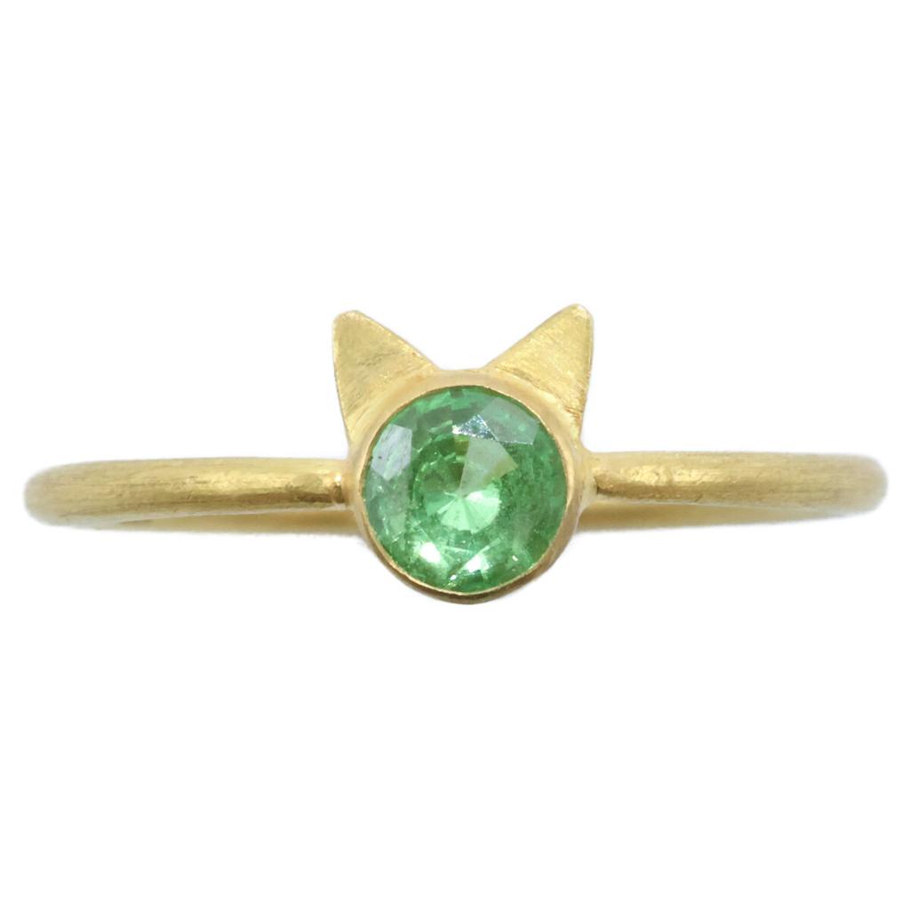 Marie-Helene de Taillac 22KYG 0.21ct Peridot Little Cat Ring ring Yellow GoldUsed