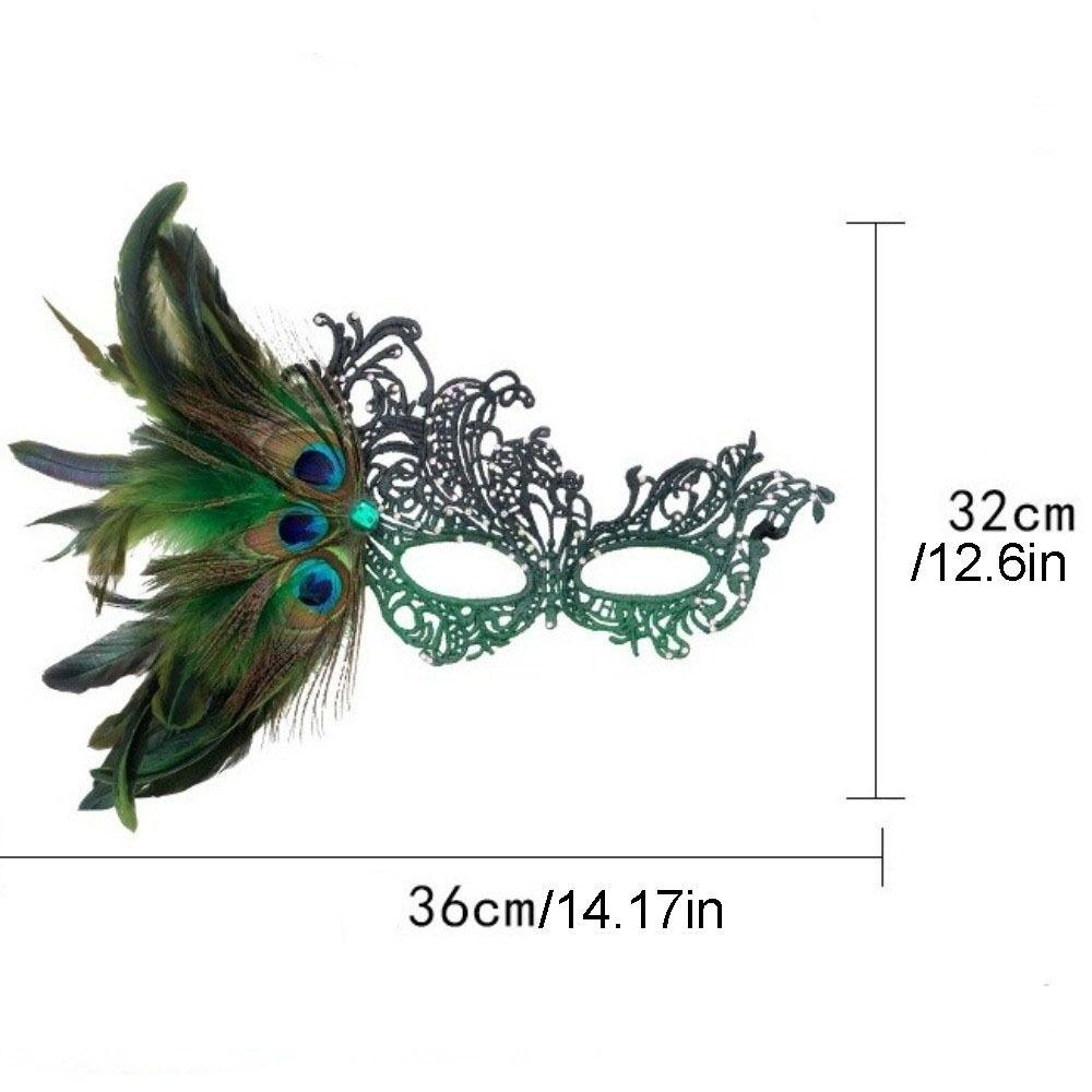 Funny Rhinestone Half-Face Lace Mask Seductive Style Cosplay Masquerade Mask Masquerade Multicolor Feather Mask Rave Celebration