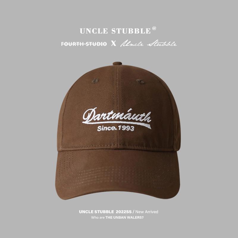 New embroidered letter baseball cap for men and women, wide brim and versatile face, small soft top cap for women