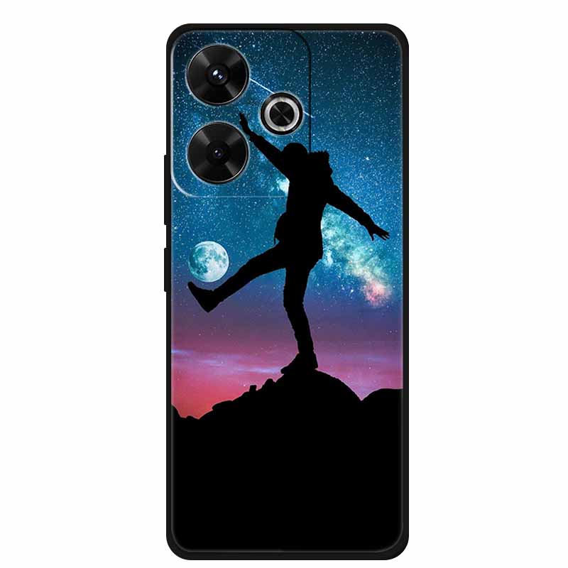 Phone Case For POCO M6 4G Back Cover Case M6Plus Black Silicone Soft Coque For Xiaomi Redmi 13 13x Poco M6 Plus Case M 6 Plus