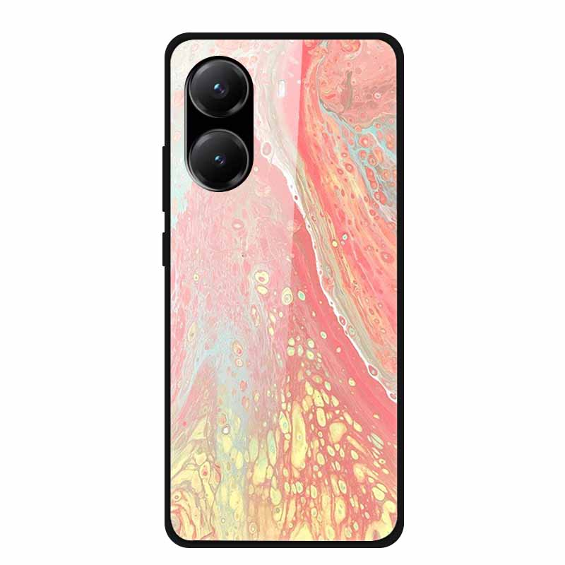 Tempered Glass Case For Poco X7 Pro Back Cover PC Hard Shockproof Cases for Xiaomi PocoX7 Pro Funda Marble Texture Fashion Coque