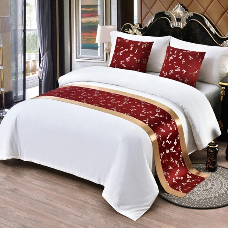 Simple Modern Household Bed Flag New Wedding Bedroom Hotel Bed Bed Runner Patterned Bed Tail Scarf Bed Cover