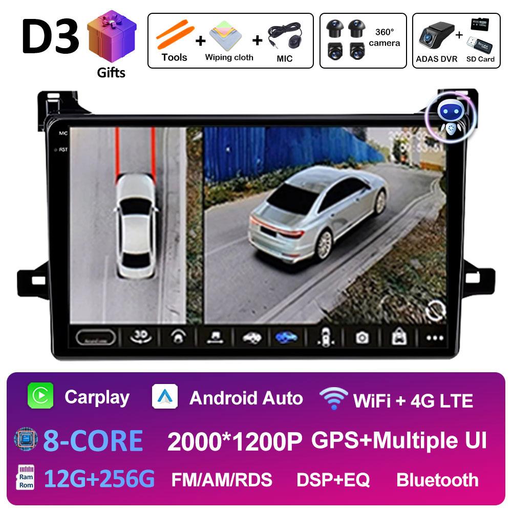 Bluetooth Car Video Radio Player For Toyota Prius XW50 2015 2016 2017 2018 2019 2020 Cooling Fan DSP Stereo Autoradio Head Unit