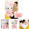 Huge Hello Kitty Pink Love Plush Stuffed Animal Doll Kids Birthday Gifts