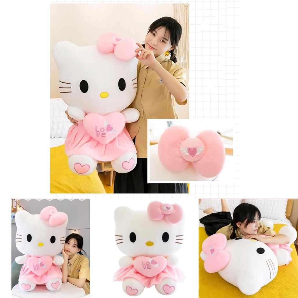 Huge Hello Kitty Pink Love Plush Stuffed Animal Doll Kids Birthday Gifts