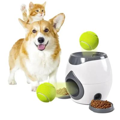 Automatischer Ballwerfer für Hundespielzeug, interaktive Tennisball-Werfermaschine für mittelgroße Hunde, interaktiver Trainings-Smart-Feeder