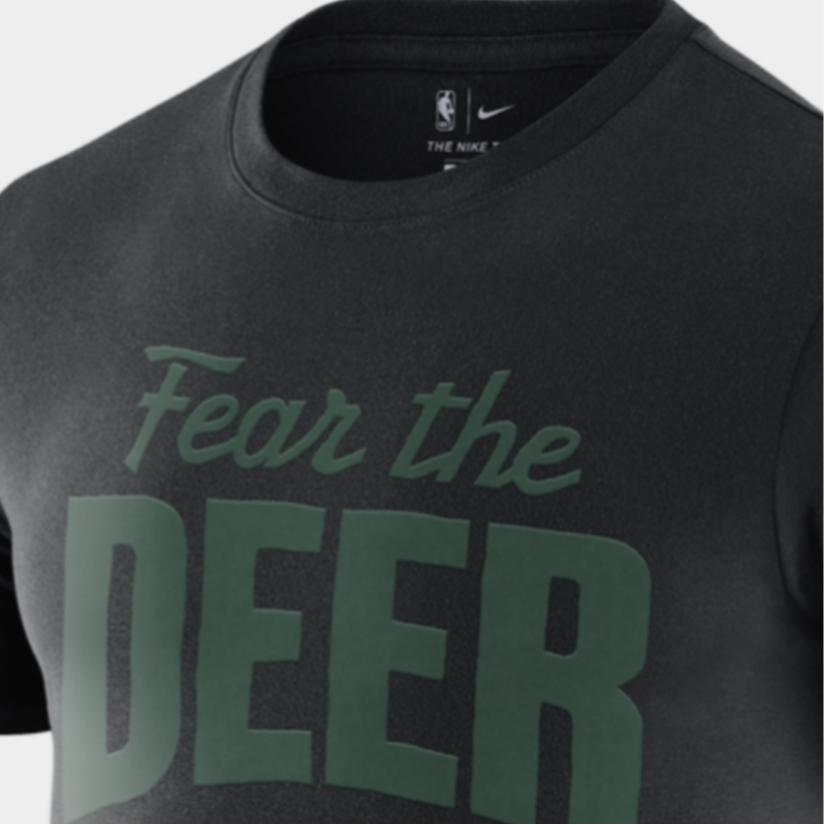 Nike Milwaukee Bucks Mantra Dri-FIT NBA Short Sleeve T-Shirt Men Tops Black CK8814-010