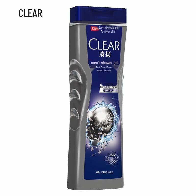 CLEAR Men 2X Oil Control Refreshing Shower Gel 400g Twin Pack