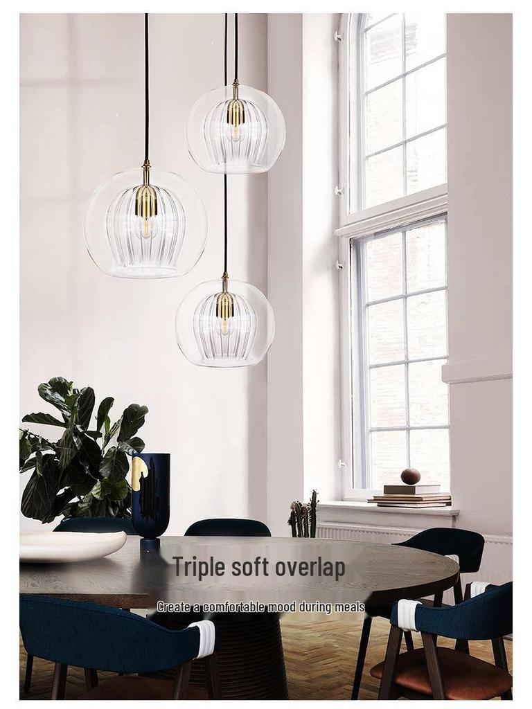 Nordic Minimalist Glass Ball Pendant Light for Cafe, Restaurant, Bar, Window, or Bedside.
