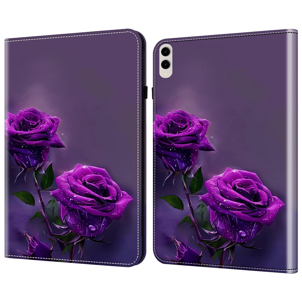 For Samsung Galaxy Tab S10 Ultra/S9 Ultra Case PU Leather Card Slots Tablet Cover Pattern Print