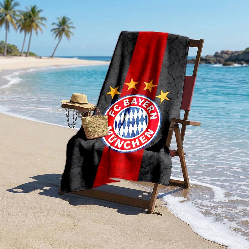 Bayern Football Fashion Beach Towel: Ideal for Summer Adventures Soft, absorbent and quick drying suitable for swimming and bathing