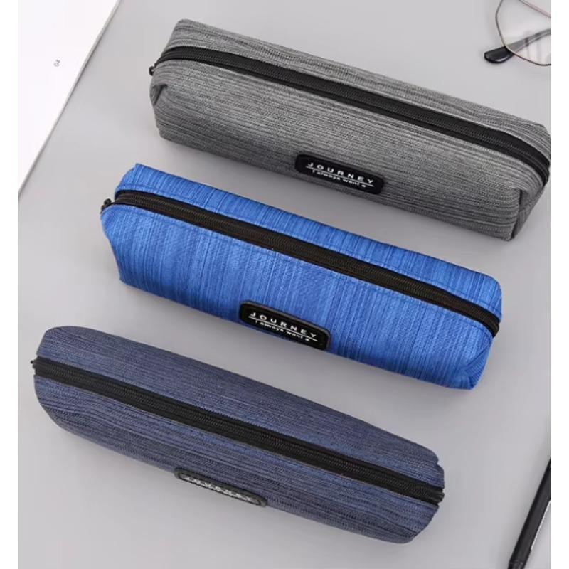 Simple and Creative Oxford Cloth Pencil Case Student Portable Horizontal Pencil Case Stationery Bag Back To School