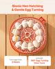 12 Egg Incubator, Automatic Egg Turner with LED Candler, Temperature & Humidity Control, 360° View Clear Window, Poultry Eggs Incubator for Home Farm,